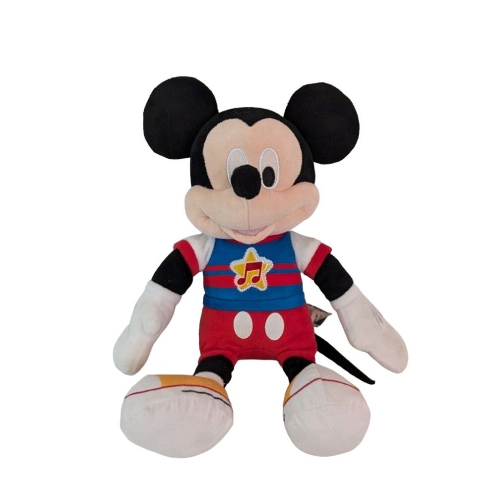 Disney Mickey Mouse Singing Fun Plush 13" Stuffed Toy Light‎ Sound by Just Play